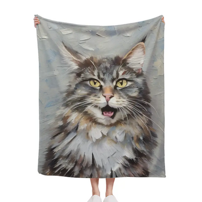 Perfect Pet Portrait: Personalized Oil Blanket for Pet Lovers