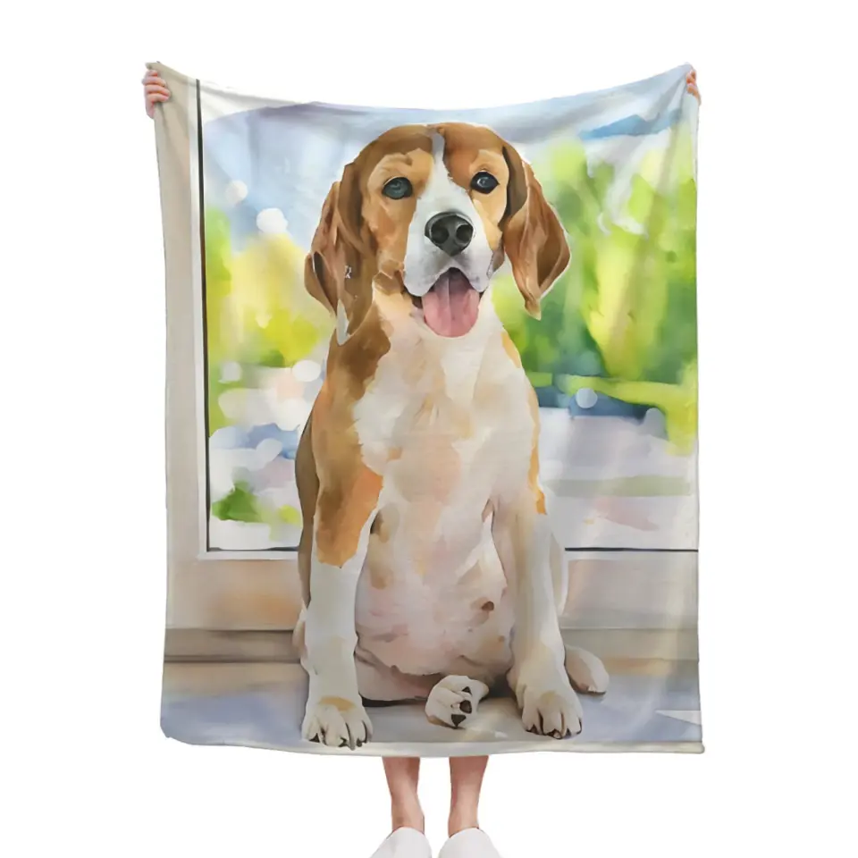 Perfect Pet Portrait: Personalized Oil Blanket for Pet Lovers