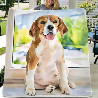 Perfect Pet Portrait: Personalized Oil Blanket for Pet Lovers