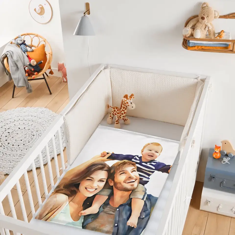 Cozy Canvas: Turning Family Photos into an Oil Painting Style Blanket