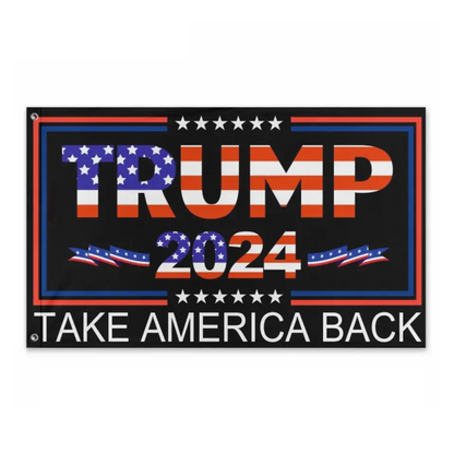 Double-Sided Flag With Bright Patriotic Colors - Take Back America - Trump Flag