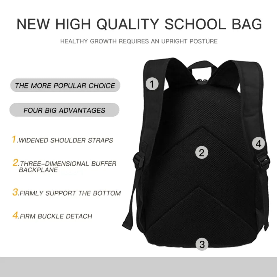 3D Sports Style Backpack - A Great Gift For Your Child For The School Season