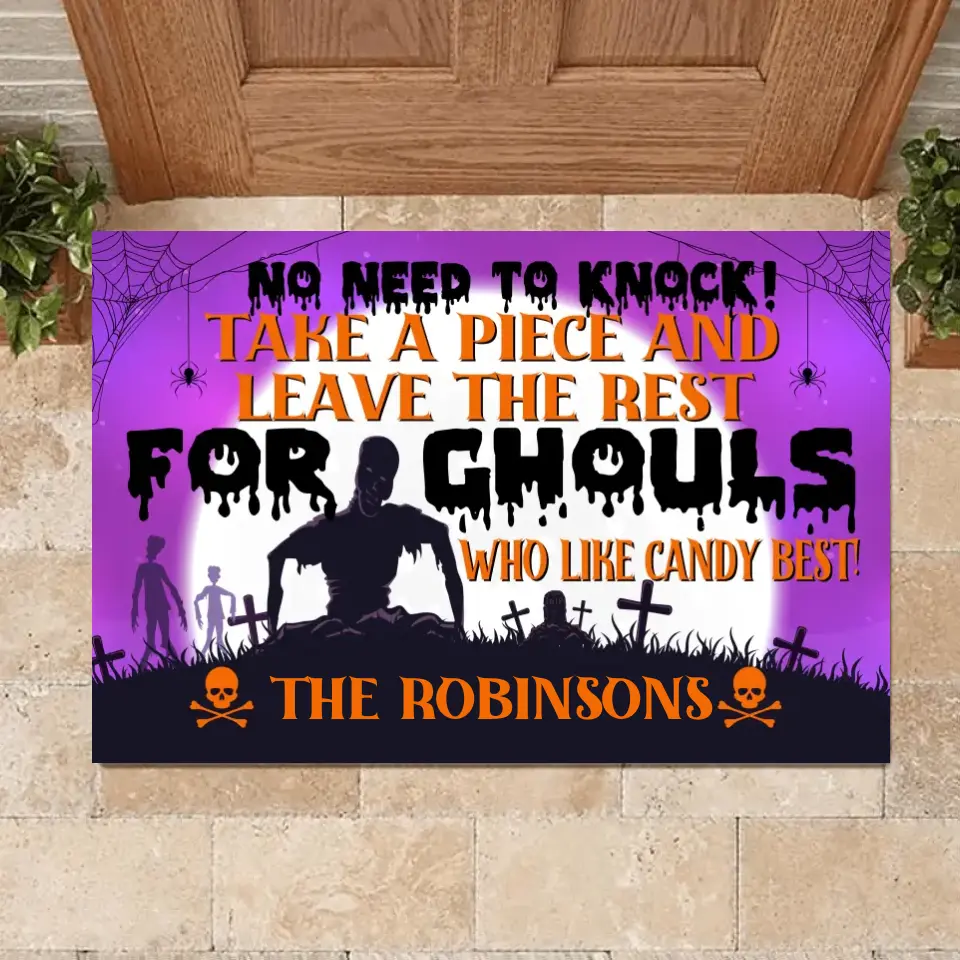 No Need To Knock - Take Away A Personalized Decorative Mat, Halloween Ideas