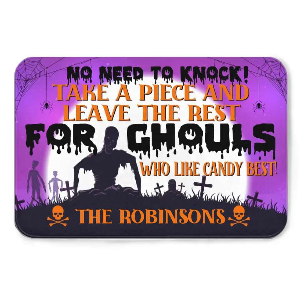 No Need To Knock - Take Away A Personalized Decorative Mat, Halloween Ideas