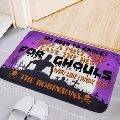 No Need To Knock - Take Away A Personalized Decorative Mat, Halloween Ideas