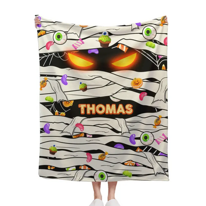 Personalized Halloween Blanket Mummy - Funny Halloween Blanket