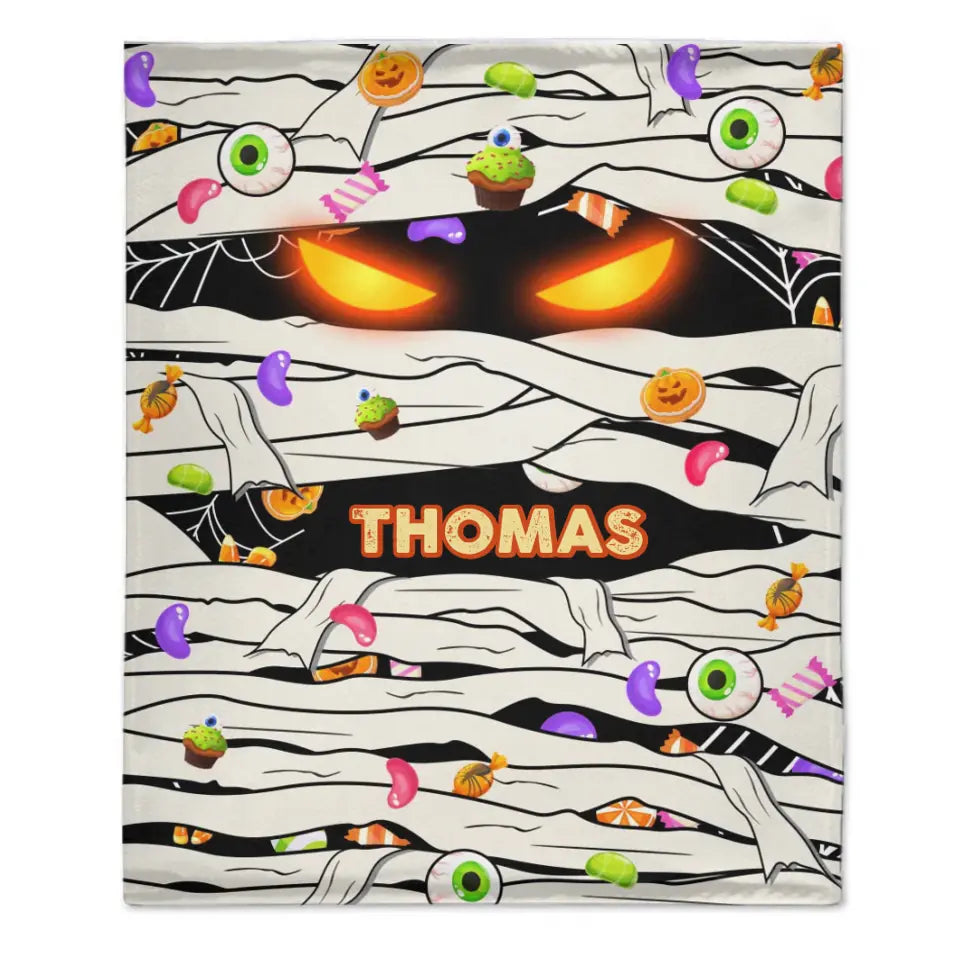 Personalized Halloween Blanket Mummy - Funny Halloween Blanket