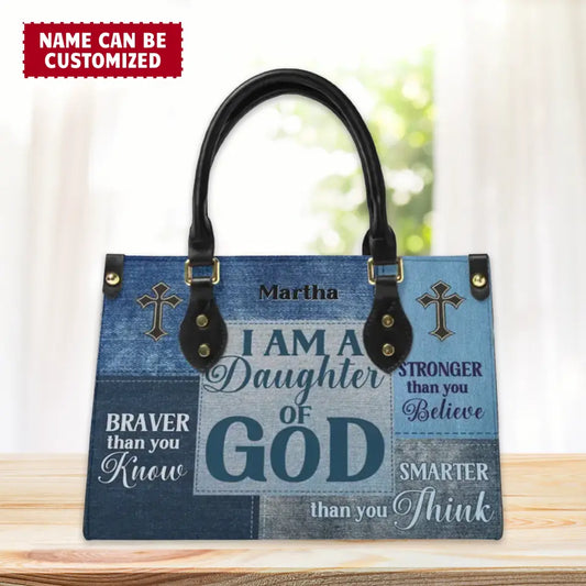 Personalized Leather Bag - Religious Gift For Worship Friends, Daughter Of God