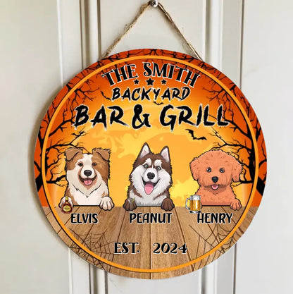 Halloween Bar - Personalized Dog Door Sign