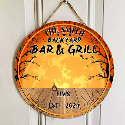 Halloween Bar - Personalized Dog Door Sign