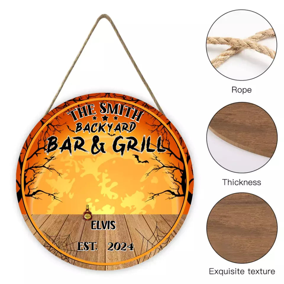 Halloween Bar - Personalized Dog Door Sign