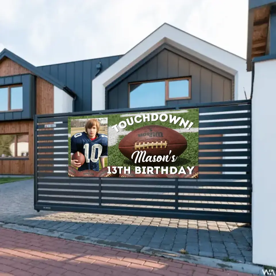 Custom Birthday Banners, Personalised For Football Fans