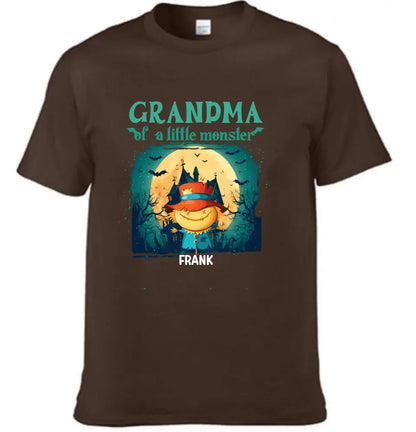 Grandma of Little Monsters - Personalized Family Custom T-Shirt - Halloween Gift for Grandma