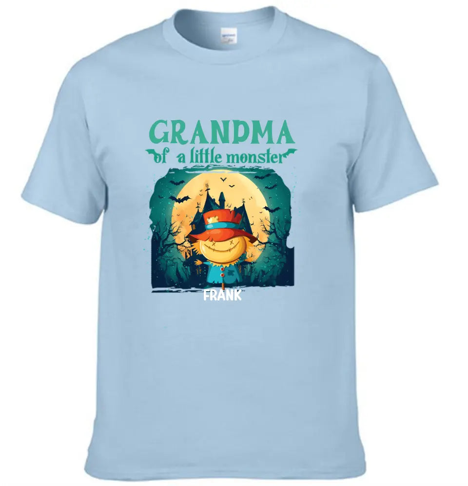 Grandma of Little Monsters - Personalized Family Custom T-Shirt - Halloween Gift for Grandma