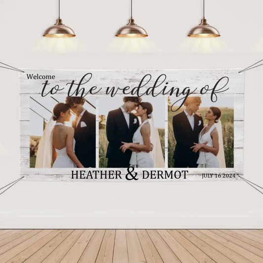 Personalized Wedding Welcome Backdrop Banner, Anniversary Decoration