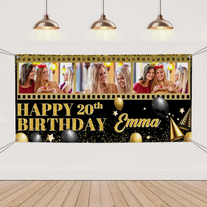 Freeze Your Memories With Personalized Film Photo Birthday Banners To Send You Blessings