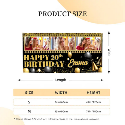 Freeze Your Memories With Personalized Film Photo Birthday Banners To Send You Blessings