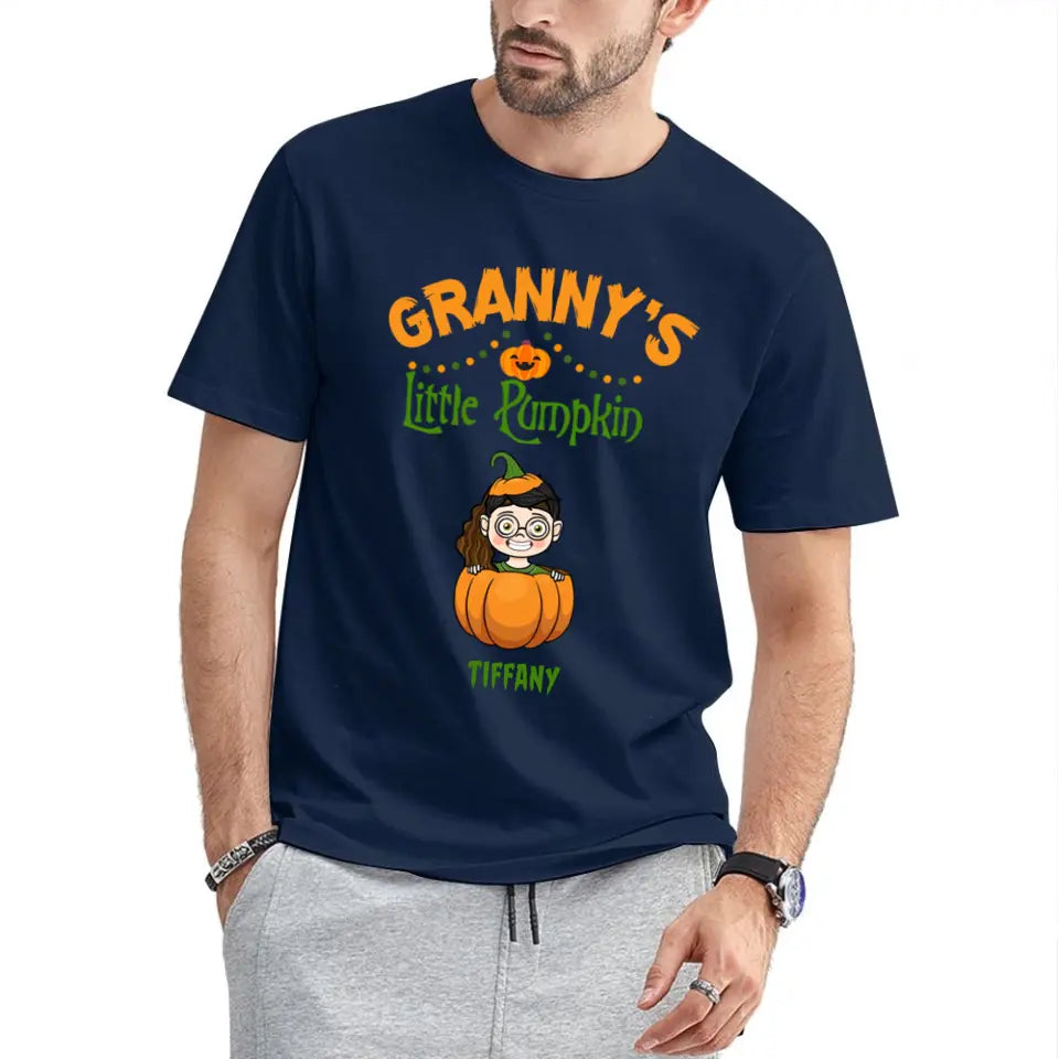 Happy Halloween - Personalized Pumpkin T-Shirt - A Halloween Gift for Family