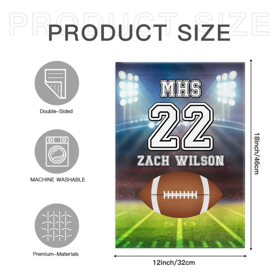 Decorative Flags - Personalized Football Flag - Gift For The School Athletes,Children