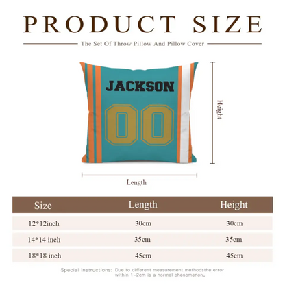 Team Spirit - Personalized  Football Pillowcase Are Customizable With Names And Numbers - Perfect Fan Gift!