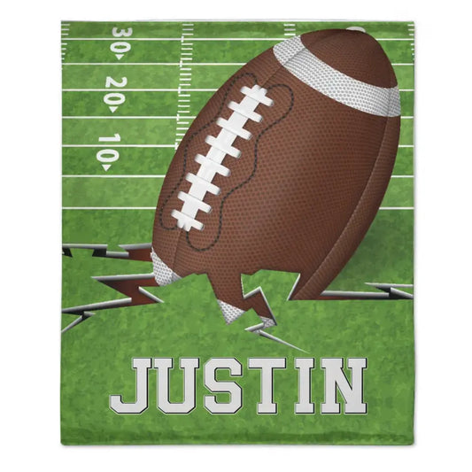 Sports Passion Personalized Name Custom Football Blanket, The Ultimate Fan Gift