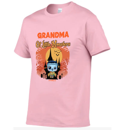 Grandma of Little Monsters - Family Personalized Custom T-shirts, a gift for Grandma and Grandpa