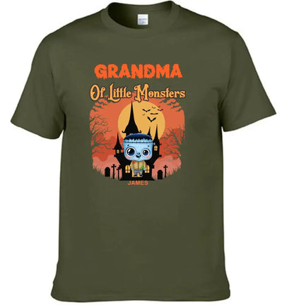 Grandma of Little Monsters - Family Personalized Custom T-shirts, a gift for Grandma and Grandpa