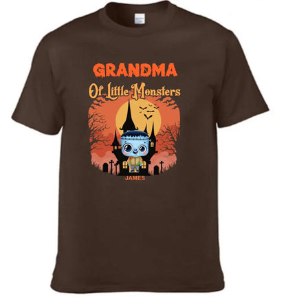 Grandma of Little Monsters - Family Personalized Custom T-shirts, a gift for Grandma and Grandpa