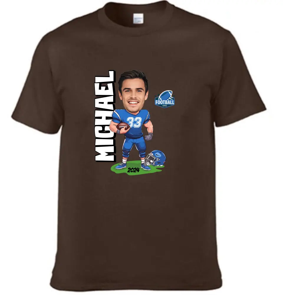 American Football Comics - Personalised Photo T-Shirt - A Gift for Football Fans