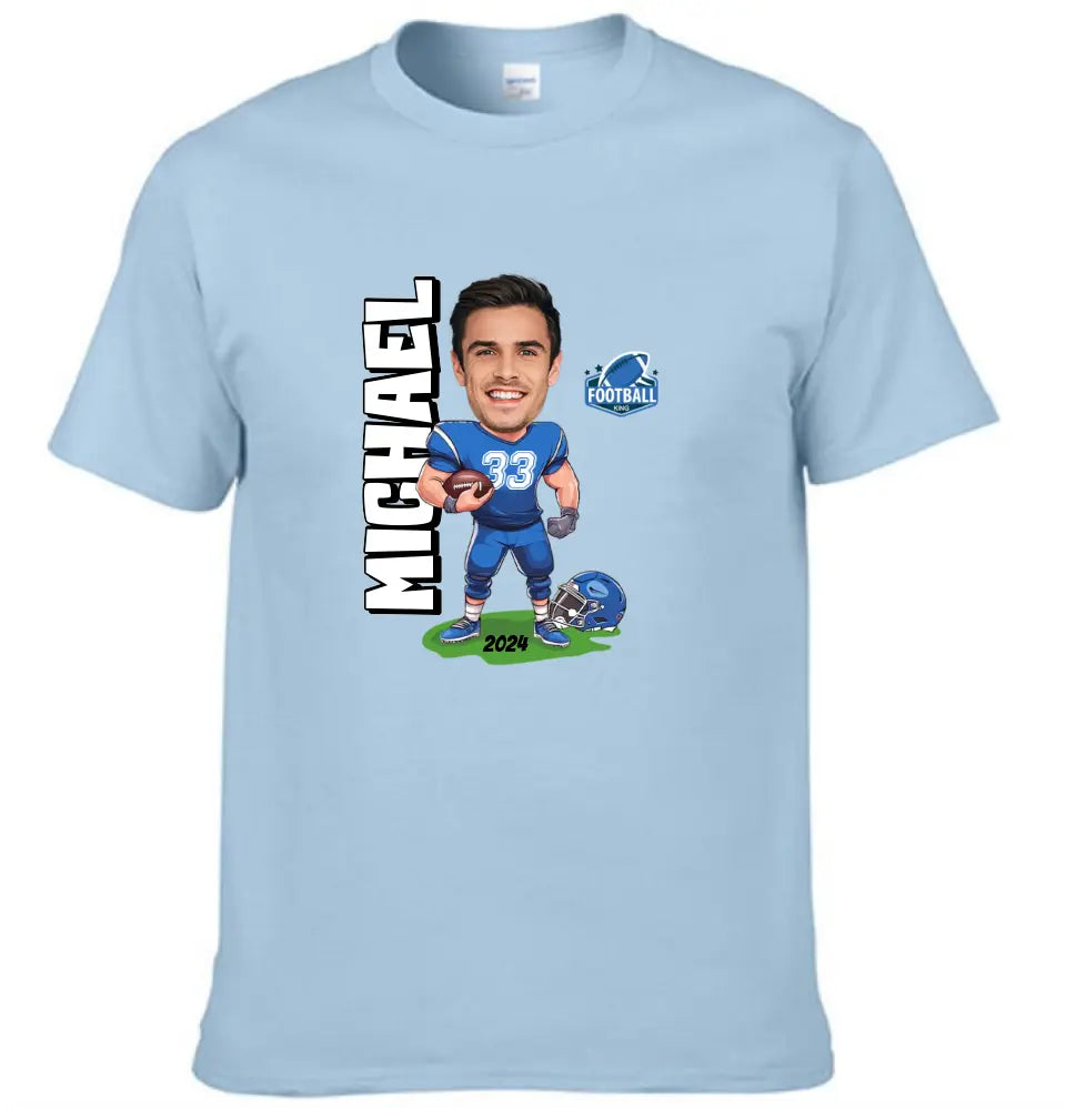 American Football Comics - Personalised Photo T-Shirt - A Gift for Football Fans