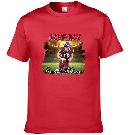 Personalized Photo Customized Name Customized Custom Team Name - Football Game Day Personalized T-Shirts - Gifts for Football Fans