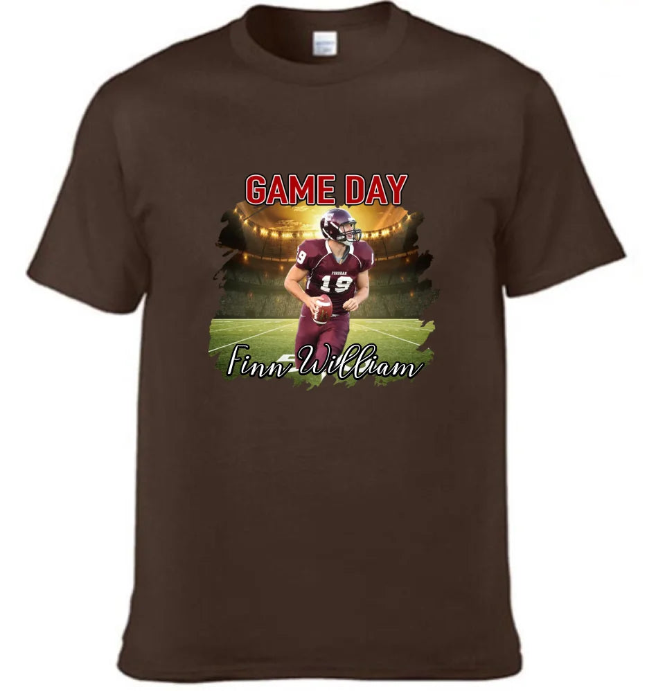 Personalized Photo Customized Name Customized Custom Team Name - Football Game Day Personalized T-Shirts - Gifts for Football Fans