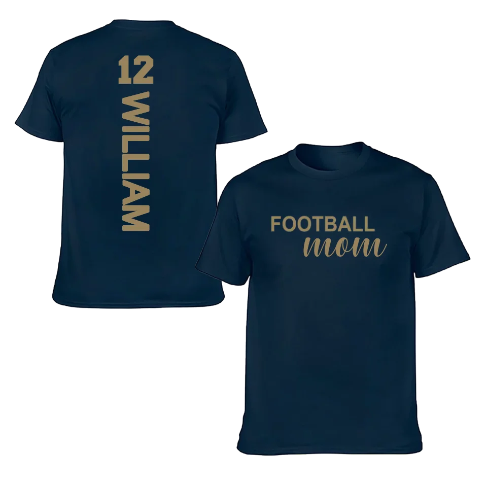 Love football - Personalised Name And Number T-Shirt - A Gift for Family,Players