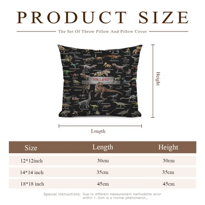 Jurassic Dinosaur Rally - Dinosaur Themed Personalised Name Blanket And Pillowcase- Gifts for Child,Friend,Dinosaur Fanatics