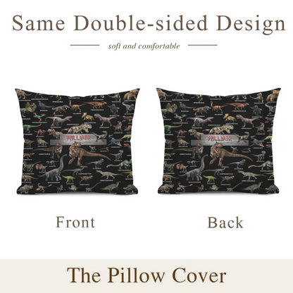Jurassic Dinosaur Rally - Dinosaur Themed Personalised Name Blanket And Pillowcase- Gifts for Child,Friend,Dinosaur Fanatics