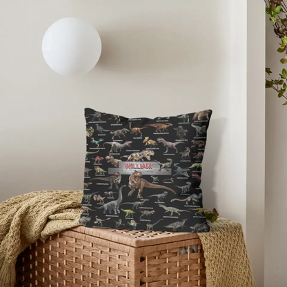 Jurassic Dinosaur Rally - Dinosaur Themed Personalised Name Blanket And Pillowcase- Gifts for Child,Friend,Dinosaur Fanatics