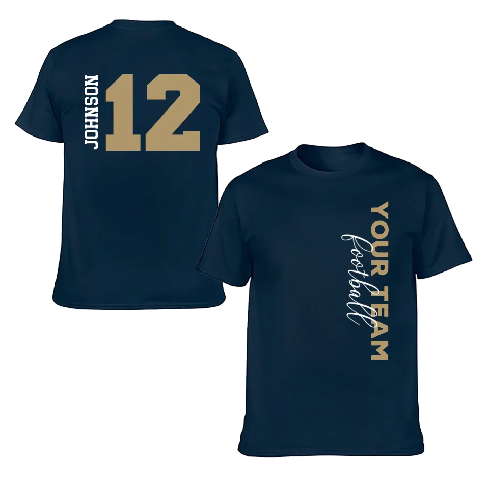 Game Day - Personalised Name And Number 2 Sided T-Shirt - A Gift For Football Supporters,Players