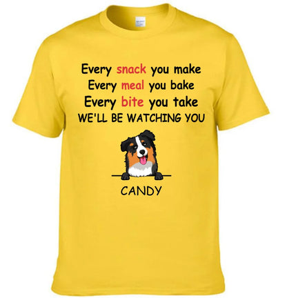 We'll Be Watching You - Personalised Dog Graphic T-Shirt - A Gift for Dog Lovers,Owners