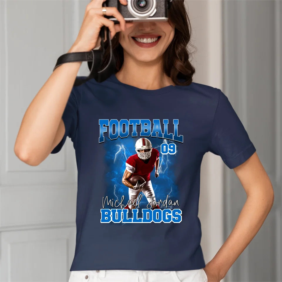 Football Theme - Personalised Photo T-Shirt - Gifts for Football Fans,Players