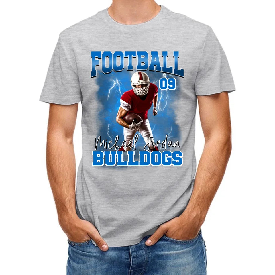 Football Theme - Personalised Photo T-Shirt - Gifts for Football Fans,Players