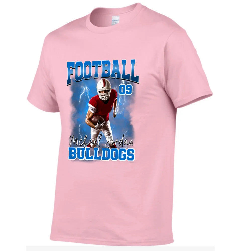 Football Theme - Personalised Photo T-Shirt - Gifts for Football Fans,Players