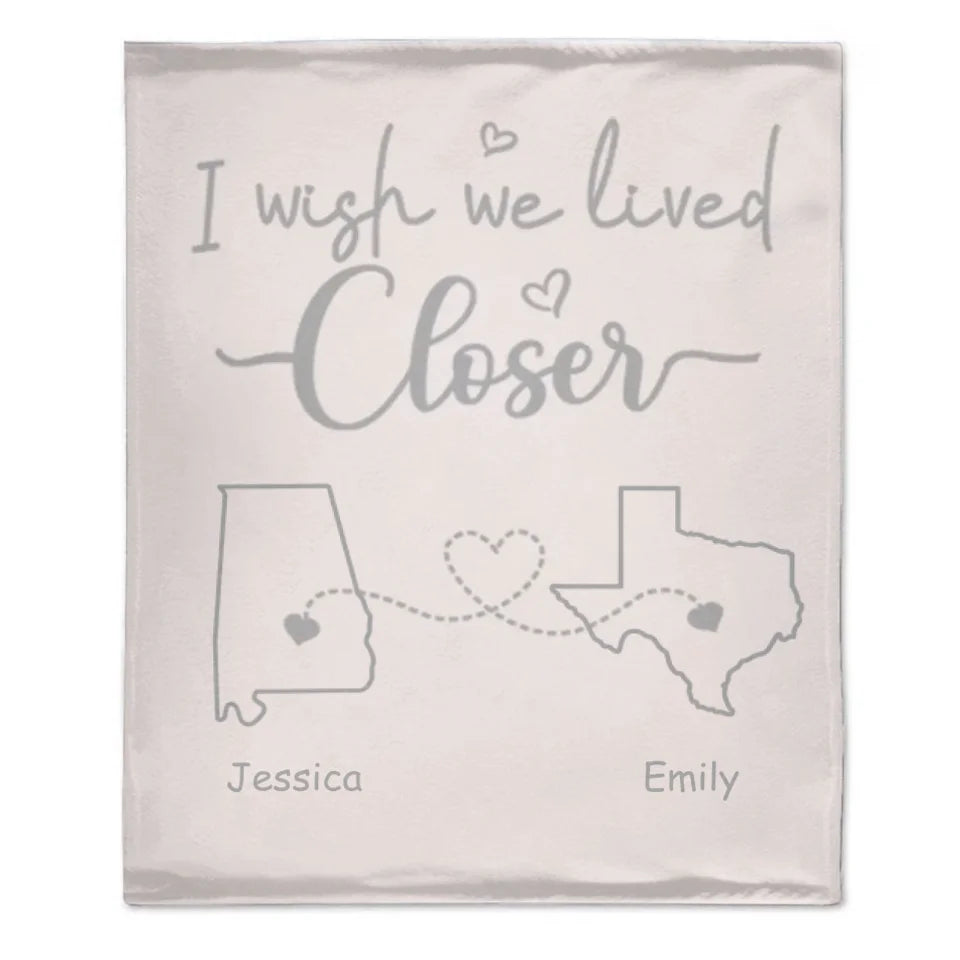 I Wish - Personalised Blanket With Name And State - A Gift For Best Friends,Family,Lovers
