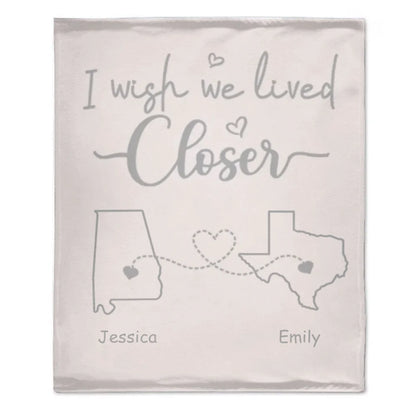 I Wish - Personalised Blanket With Name And State - A Gift For Best Friends,Family,Lovers
