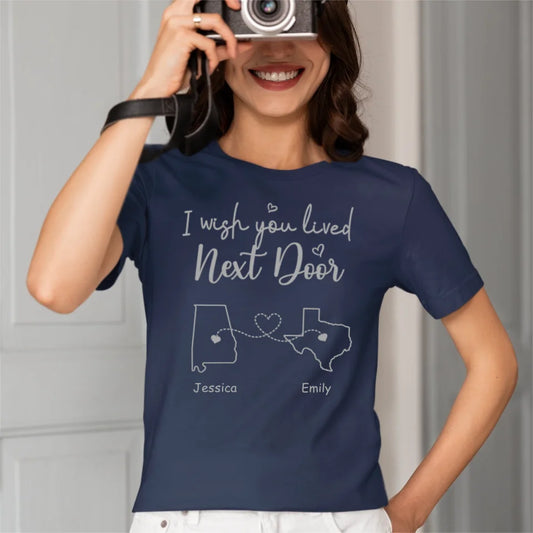 I Wish - Personalised T-shirt With Name And State - A Gift For Best Friends,Family,Lovers