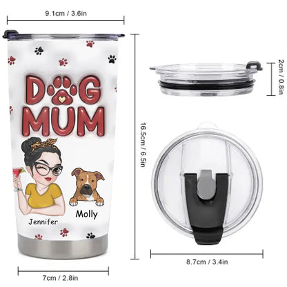 Cute Dog Mom - Personalized Custom 3D Inflatable Thermal Mug - Pet Lover Gifts