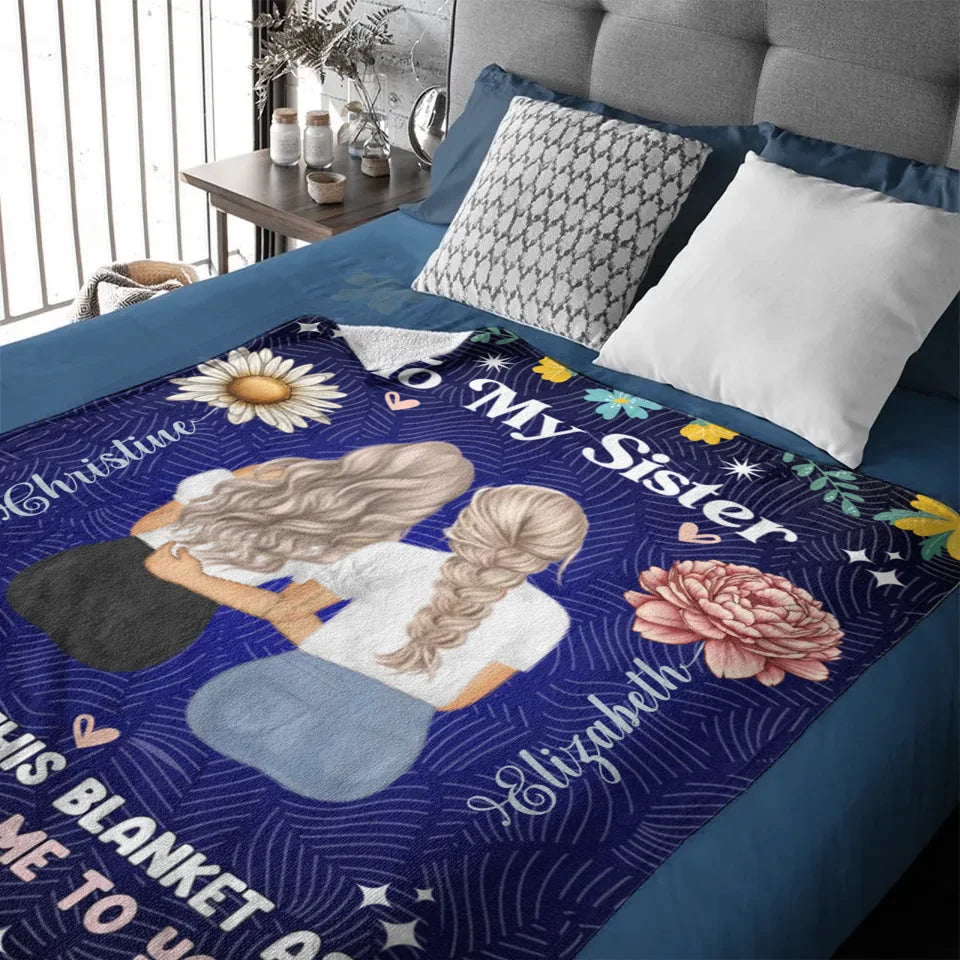 Customized Women's Snuggle Blanket - Memorial Blanket With Personalized Theme,Girls' Cartoon Image,Name And Birthday Flower - A Gift For Mom,Daughter,Sister,BFF