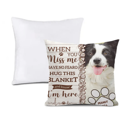 Custom Pet Pillow - Personalised Commemorative Pillow with Pet's Photo,Name and Year - A Gift For Pet Owners,Pet Lovers