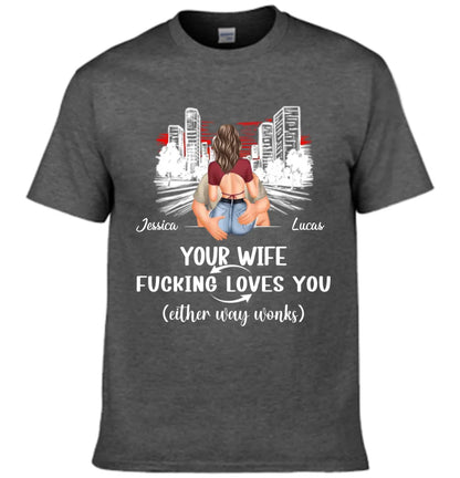 Customized Safe Driving Reminder Clothing - Personalized Name and Character Safe Driving Themed Couple's Clothes -  A Gift For Husband,Boyfriend