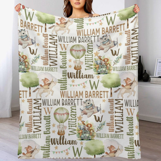 ️Wildlife Adventure Name Custom Blanket