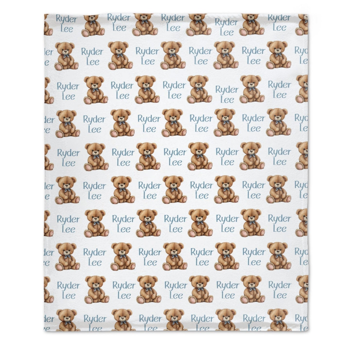 ️Personalized Teddy Bear Theme Baby Blanket